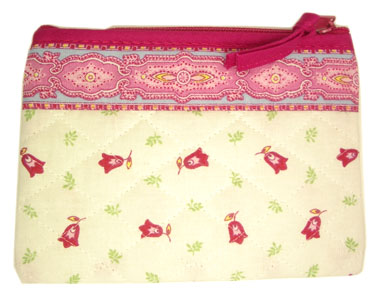 Provence Quilted Pouch PM (Marat d'Avignon / Tradition. rose)
